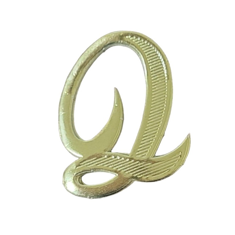 MJ40182/Q (12722) – Script Letter Q Gold 25/Bag