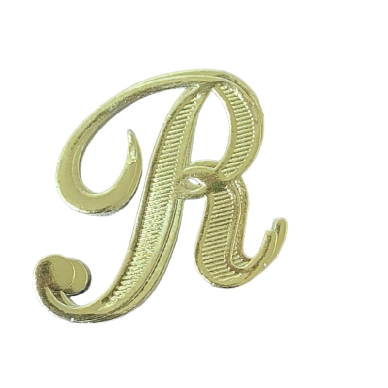 MJ40182/R (12723) – Script Letter R Gold 25/Bag