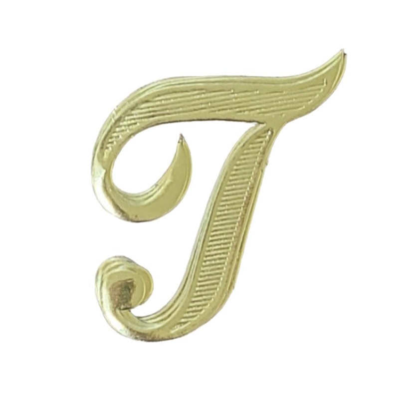 MJ40182/T (12725) – Script Letter T Gold 25/Bag