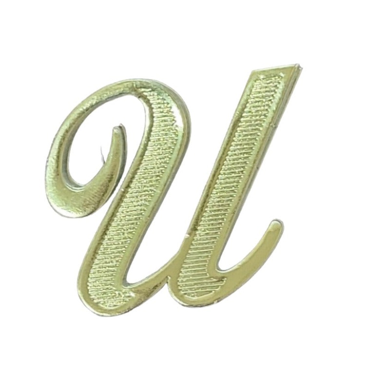 MJ40182/U (12726) – Script Letter U Gold 25/Bag