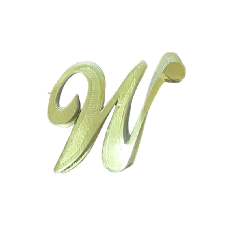 MJ40182/W (12728) – Script Letter W Gold 25/Bag