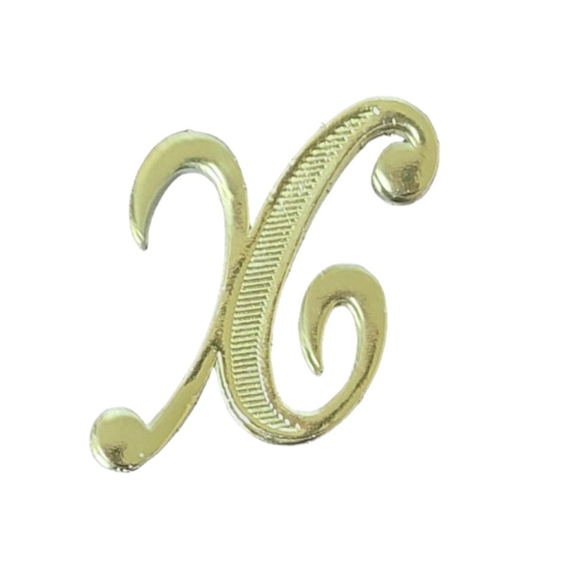 MJ40182/X (12729) – Script Letter X Gold 25/Bag