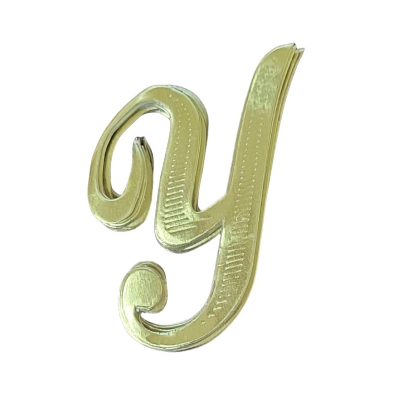 MJ40182/Y (12730) – Script Letter Y Gold 25/Bag