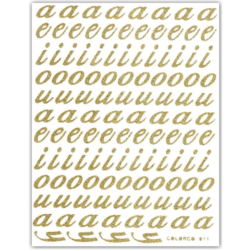 (16168) VOWELS-Sticker Vowels Letters 37/Page