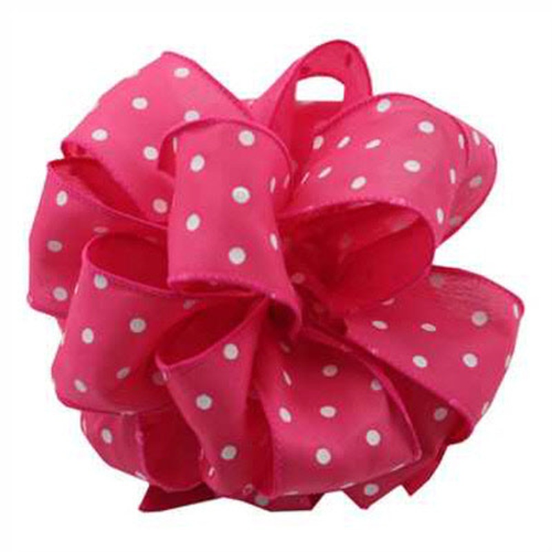 IWH-009-50-FUS (28360) – DWI White Dots #9 – 1.5 x 50yd – Fuchsia