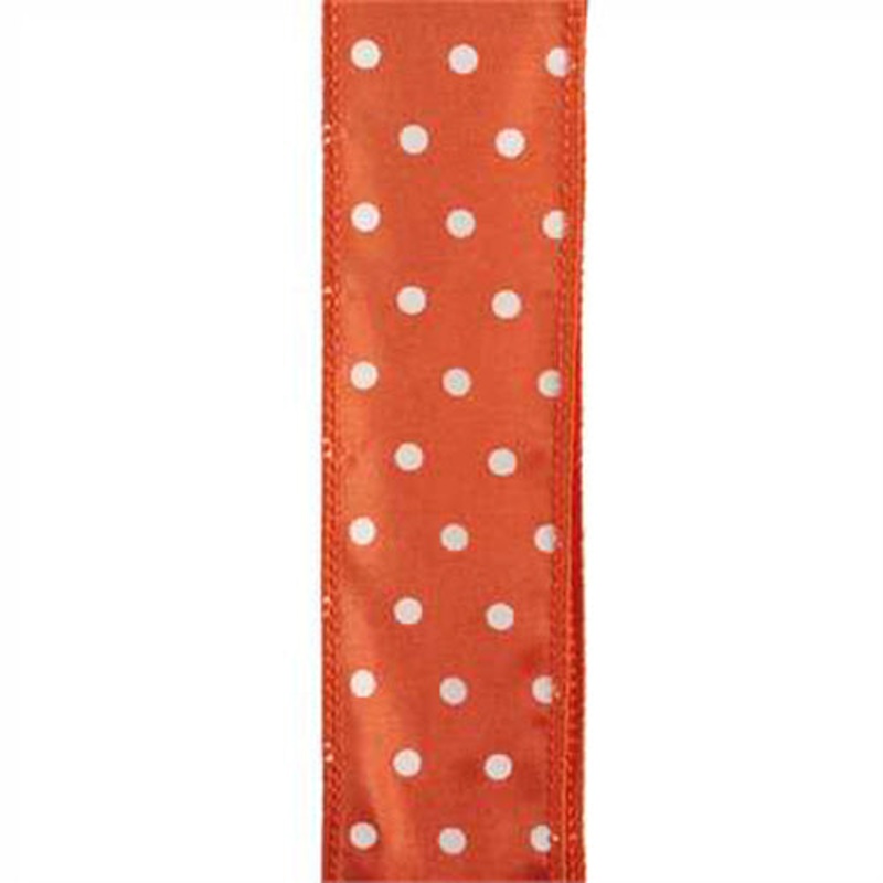 IWH-009-50-OR (30748) – DWI White Dots #9 – 1.5 x 50yd – Orange