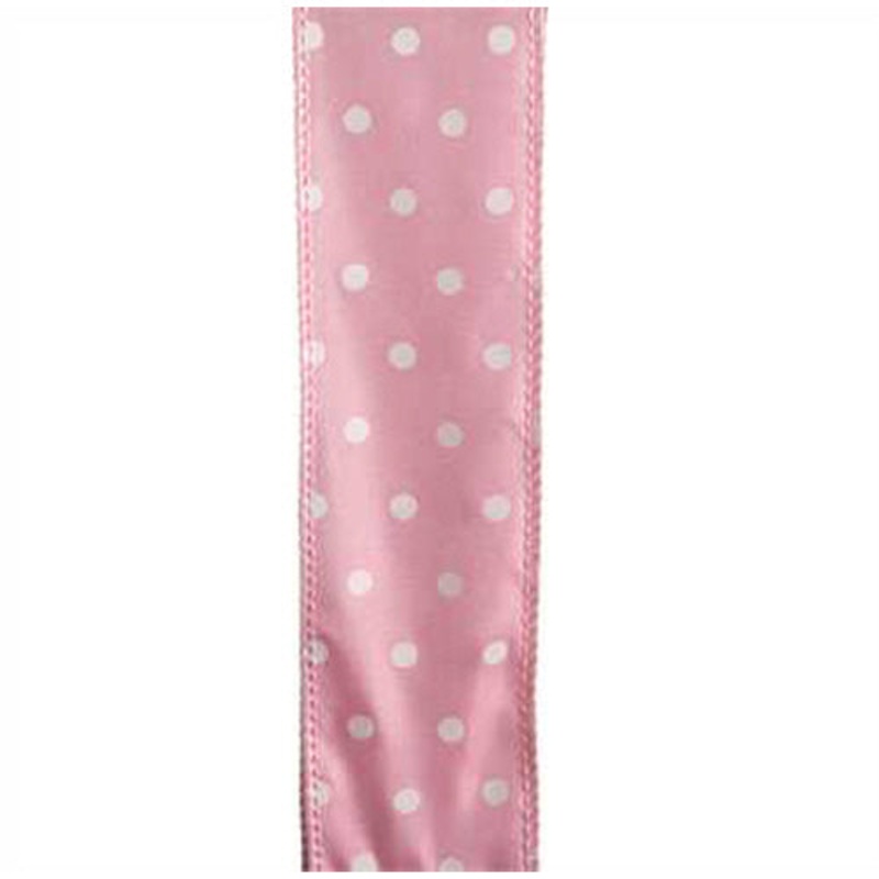 IWH-009-50-PK (30747) – DWI White Dots #9 – 1.5 x 50yd – Pink