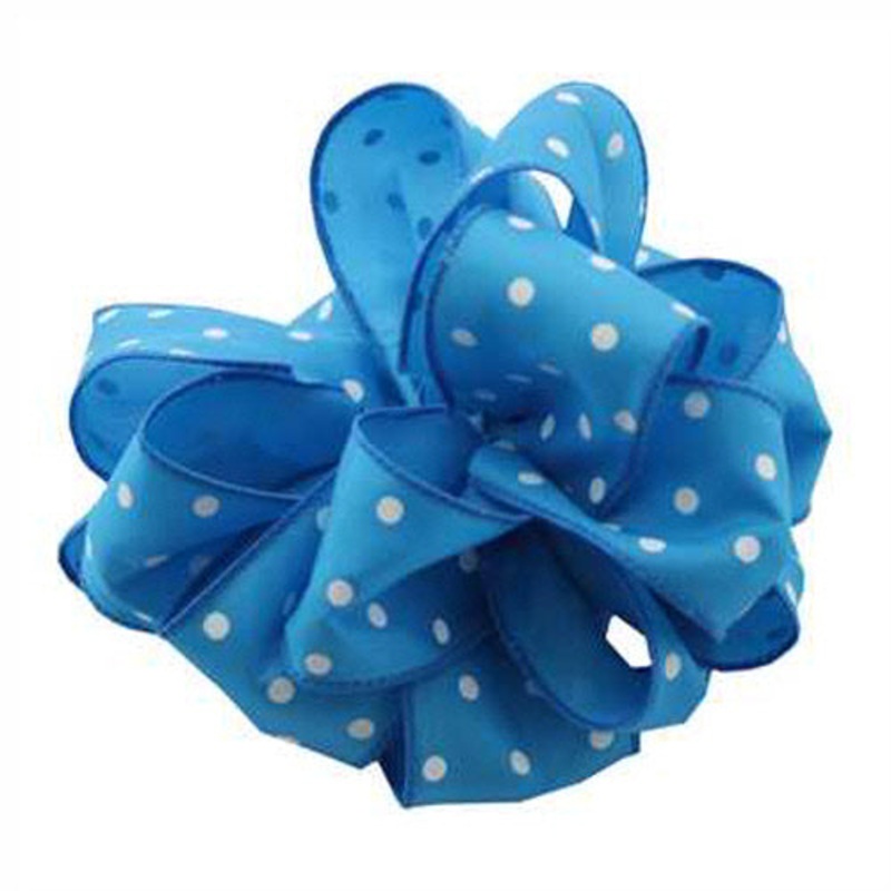 IWH-009-50-TQ (30749) – DWI White Dots #9 – 1.5 x 50yd – Turquoise