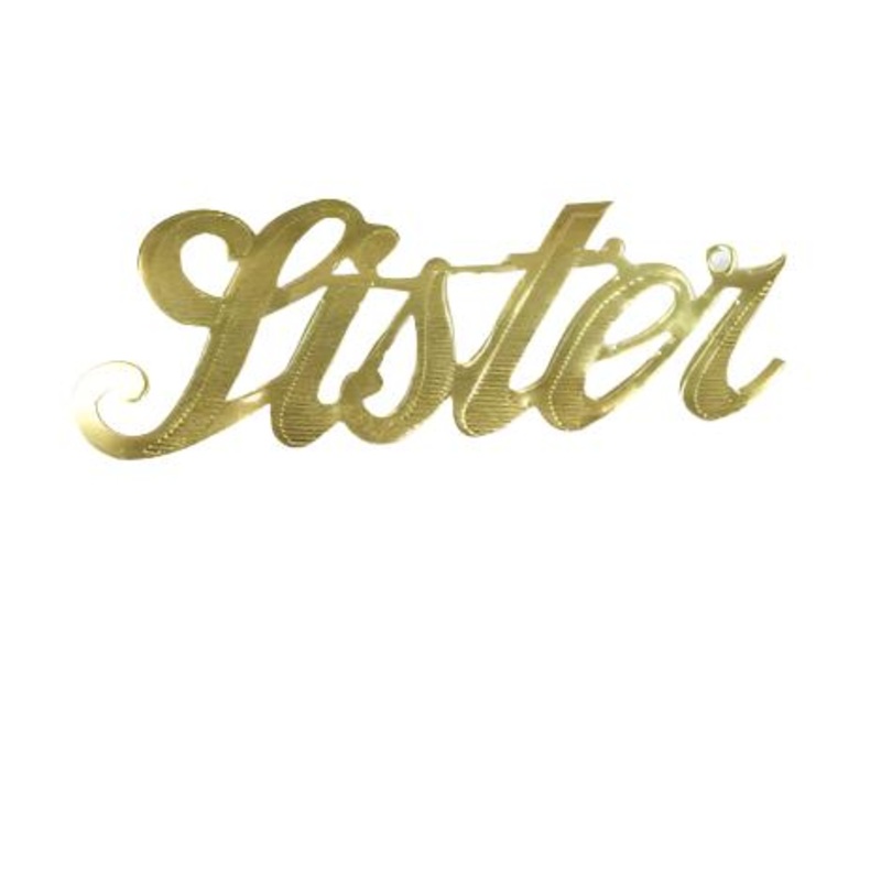 MJ40014/SIS (11752) – Script Word Sister Gold 10/Bg