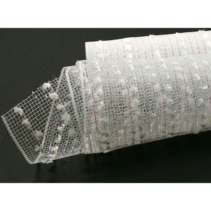 XB94610-01 (20262) – Decor Mesh – 10 x 10yd – White/Irridescent