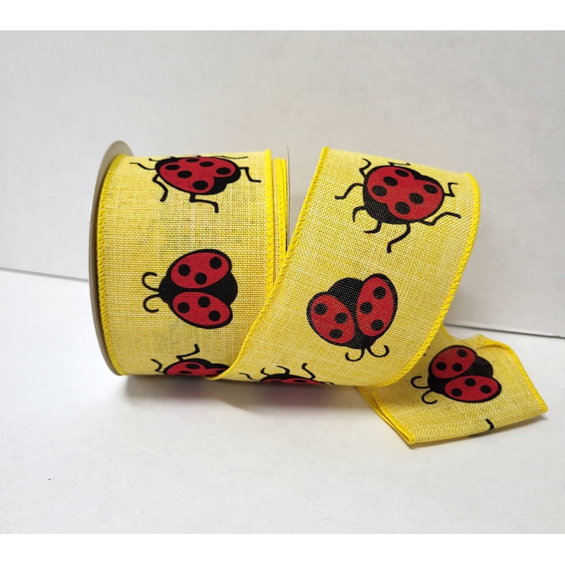 Q617140-22 (26696) – Yelw Canvs/Big Ladybugs 2.5X10Y
