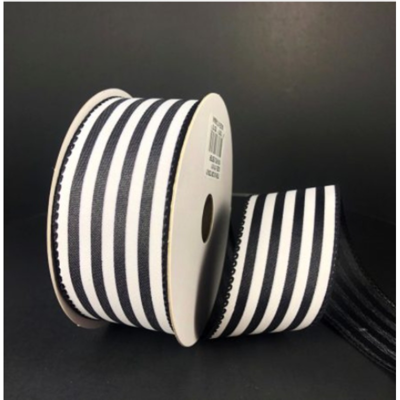 Q817209-21 (28401) – Black White Stripe 1.5X10Yds
