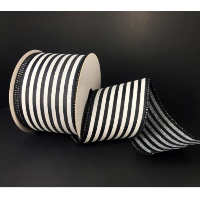 Q817240-21 (28402) – Black White Stripe 2.5X10Yds
