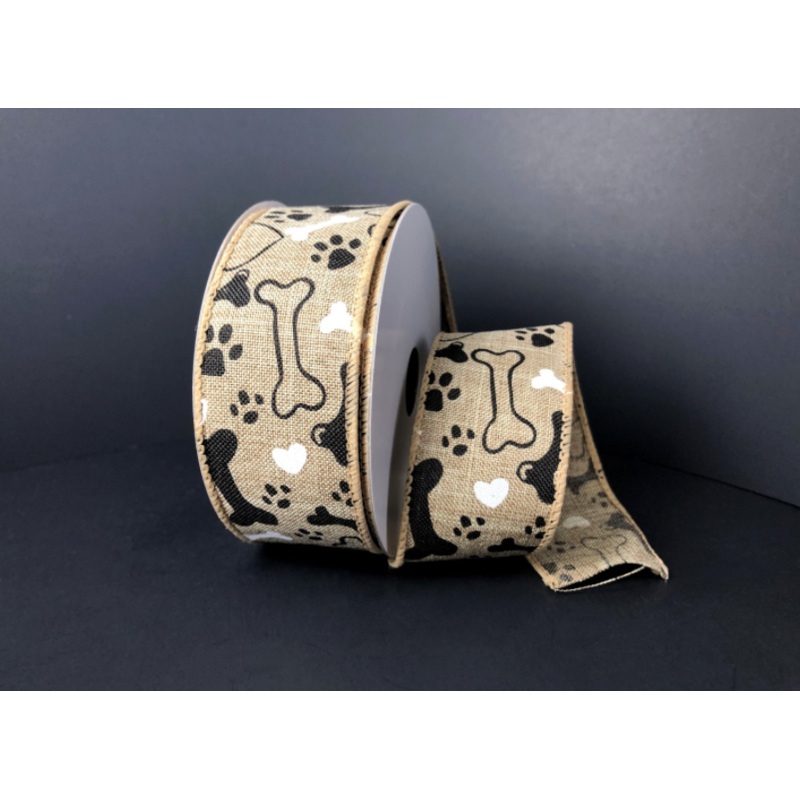 Q919609-15 (26700) – Nat Bn Paws Heart Lin 1.5X10