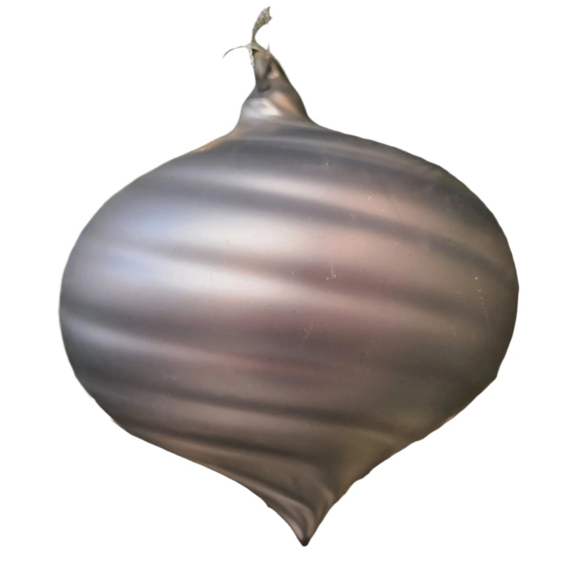 (26498) – Glass Pewter Swirl 5 Matte Ornament