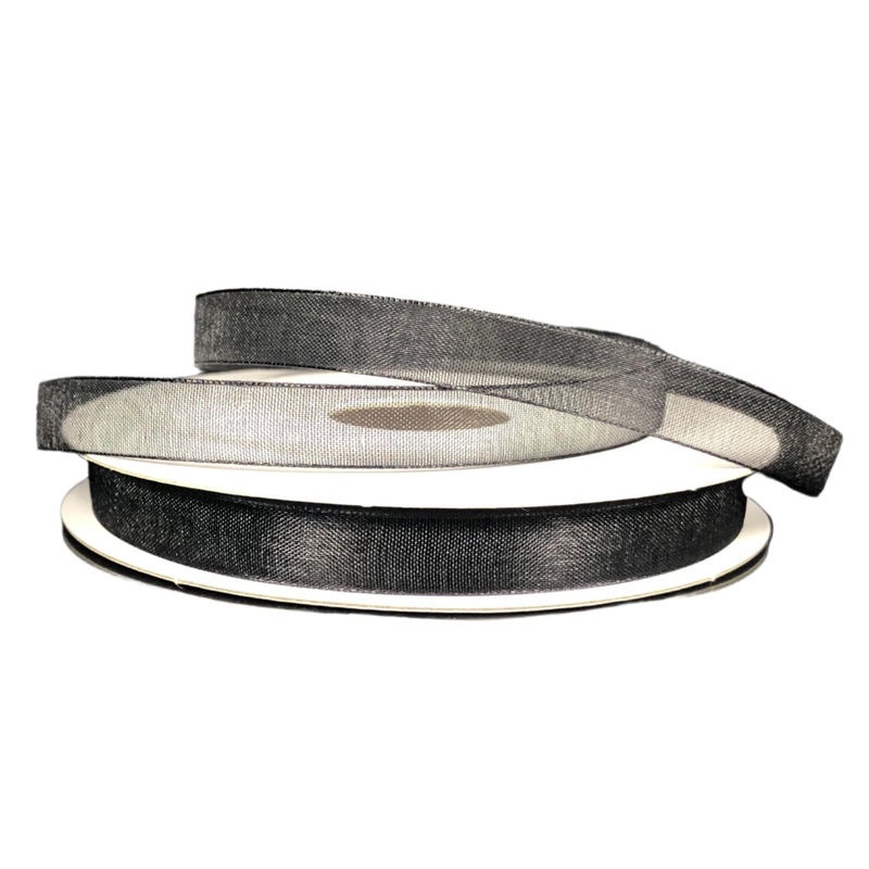 900401-21 (32107) – Wired Organza Monofilament Edge #1.5 – 3/8 x 25yd – Black