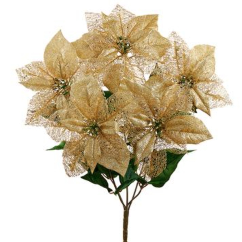 XPB415-GO (29317) – Glitter Poinsettia Bush
