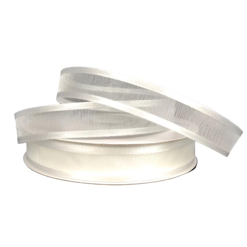 900803-01 (28616) – Satin Edge Sheer #3 – 5/8 x 25yd – White