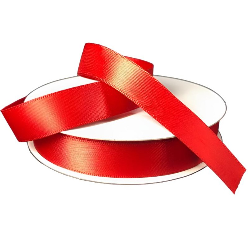 981403-12 (26825) – Double Face Satin #3 – 5/8 x 25yd – Red