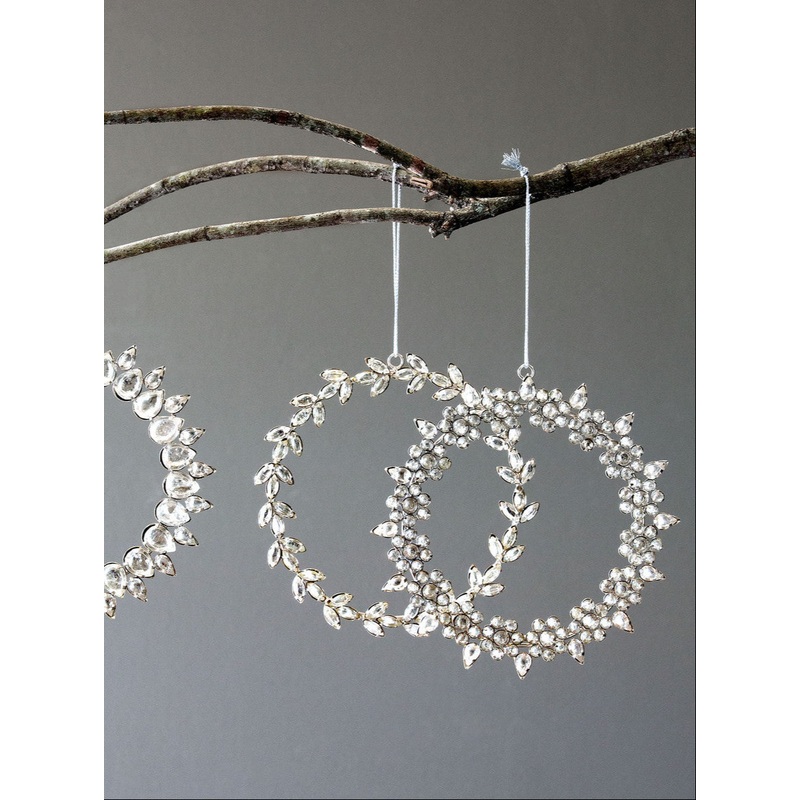 XAO00075 (27724) – Rhinestone Wreath Ornament REG $21.90