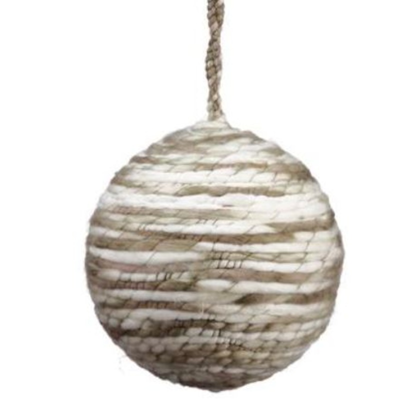 XM0868-GR/WH (29313) – Yarn Ball Ornament Gray/White 8
