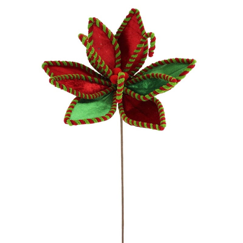 218946 (4027) – Poinsettia Stem Red/Green 22