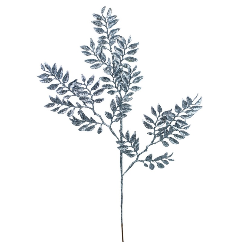 235761 (32249) – Glitter Leaves Spray Blue 26