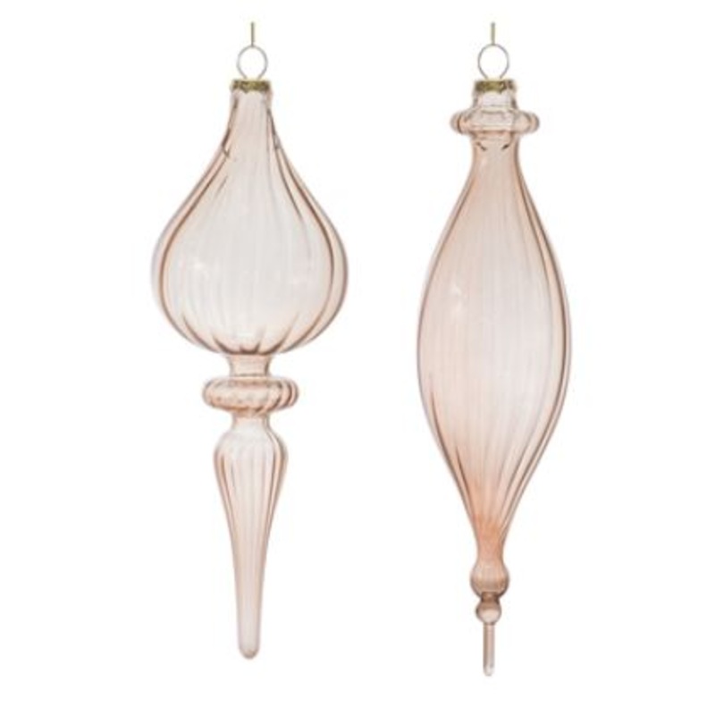 86468 (30332) – Drop Glass Champagne Ornament 8.5