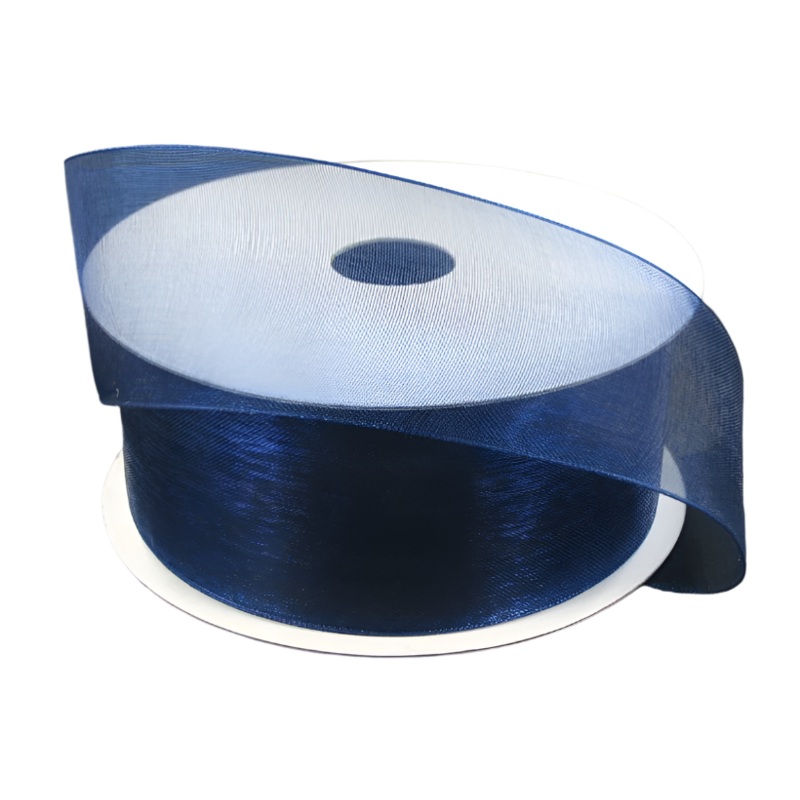 900409-27 (21955) – Wired Organza Monofilament Edge Navy #9, 1.5 X 25Yds