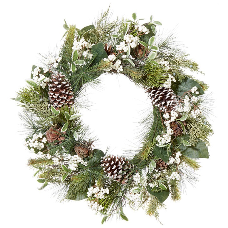 W3926052 (27690) – Pinecone Berry Wreath 24