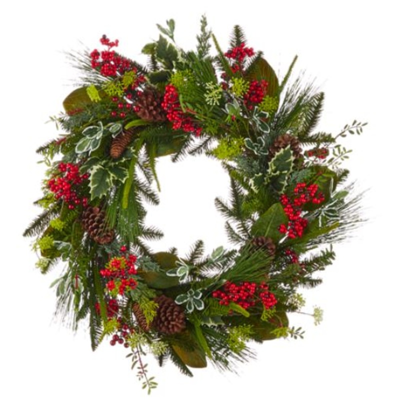 W4111581 (31068) – Mixed Green W/ Pinecones/Berries 30