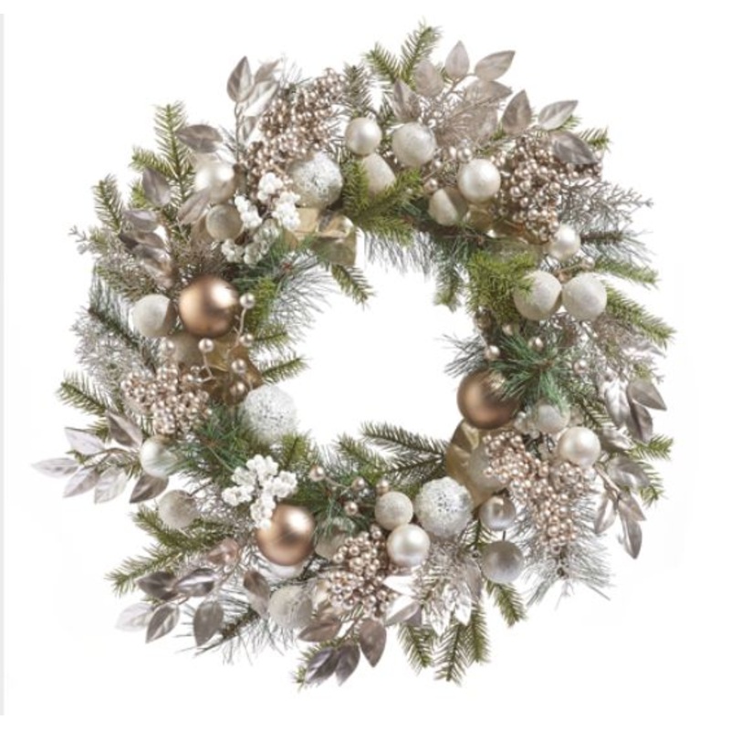 W4302328 (31067) – Mixed Metallic Pine Wreath 25