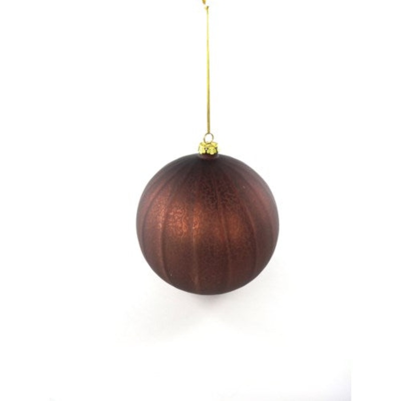 XKQ0119N.PU (25093) – Glass Large Ball Ornament Antique Brown