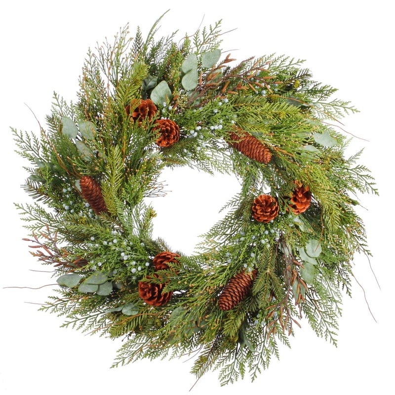 XP21251.GR (26904) – Cedar Pine Mix Wreath 30 Green