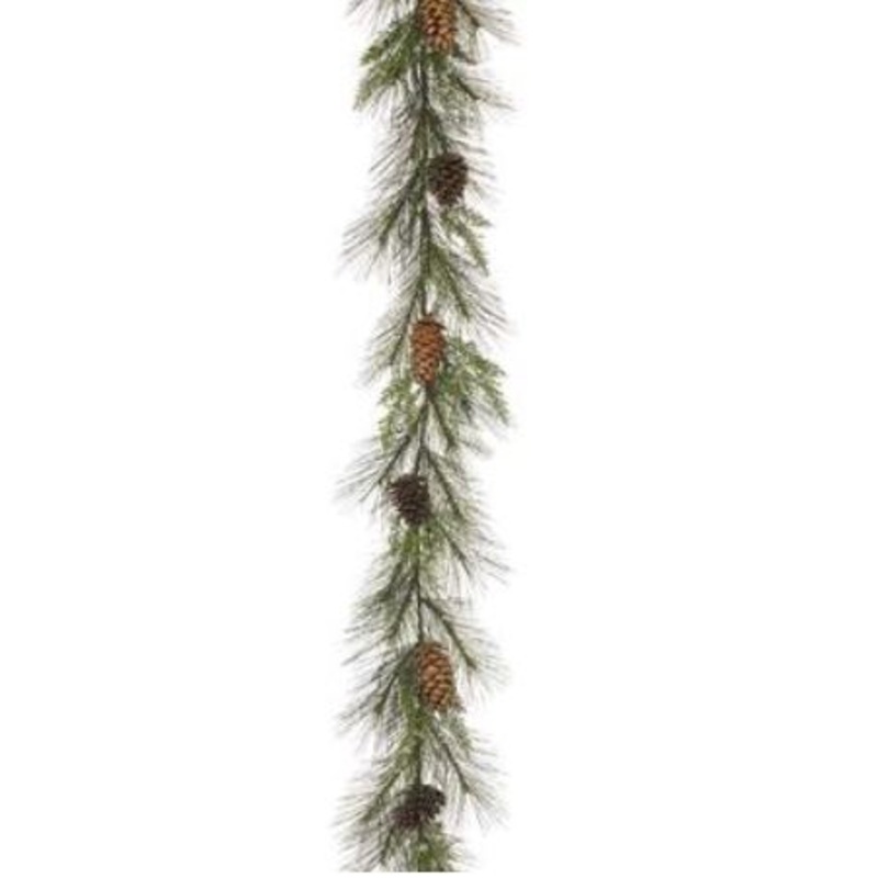 YGP025-GR/MX (30030) – Bottlebrush Pinecone Garland 72