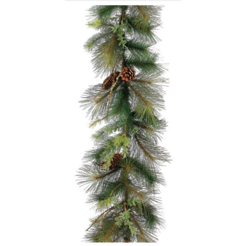 YGX422-GR/BR (31034) – Pine/Cone/Twig Garland 6′