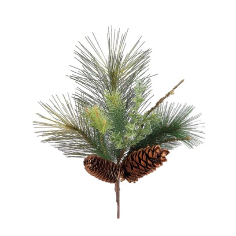 YKX405-GR/BR (31008) – Pine Cone Twig Pick Green/Brown 16