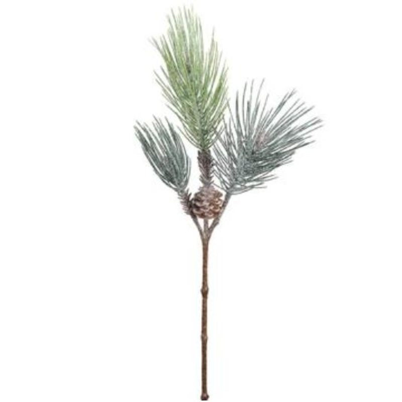 YS0030-GR/BR (31038) – Frost Pine Spray W/ Pinecones 23
