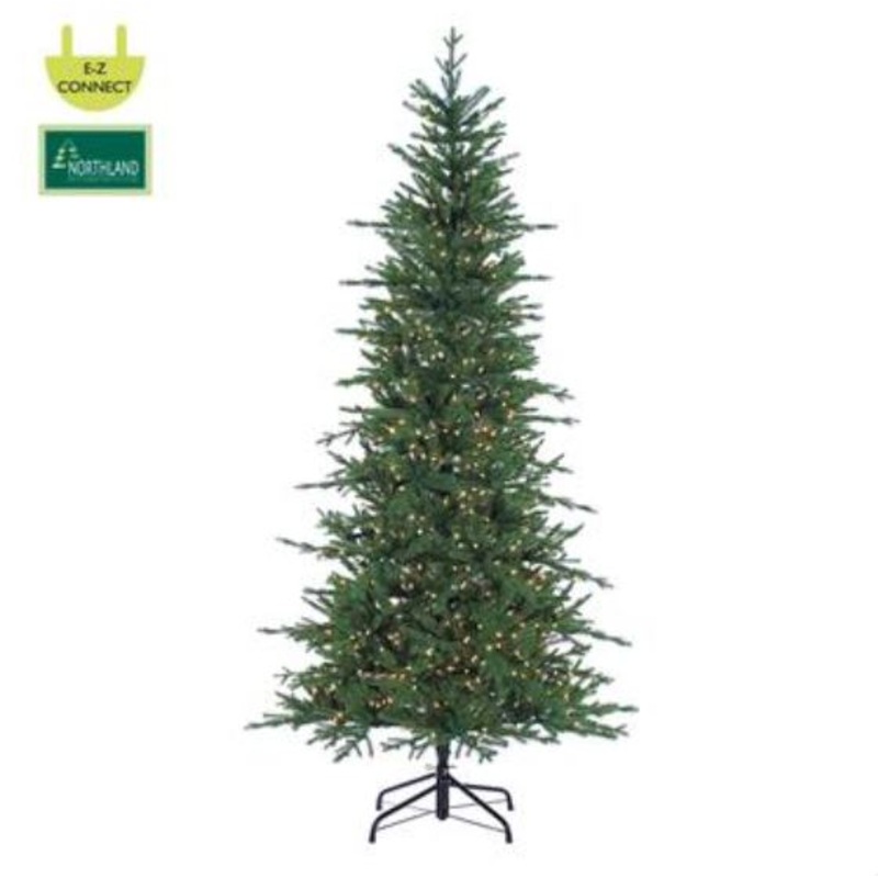YTR427-GR (26763) – Russian Fir Slim Tree LED 7.5’X44