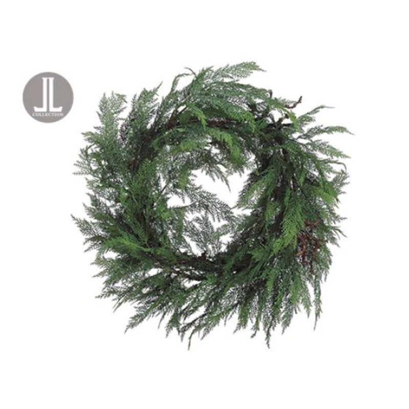 YWC214-GR (18722) – Cedar Twig Wreath 24 Green
