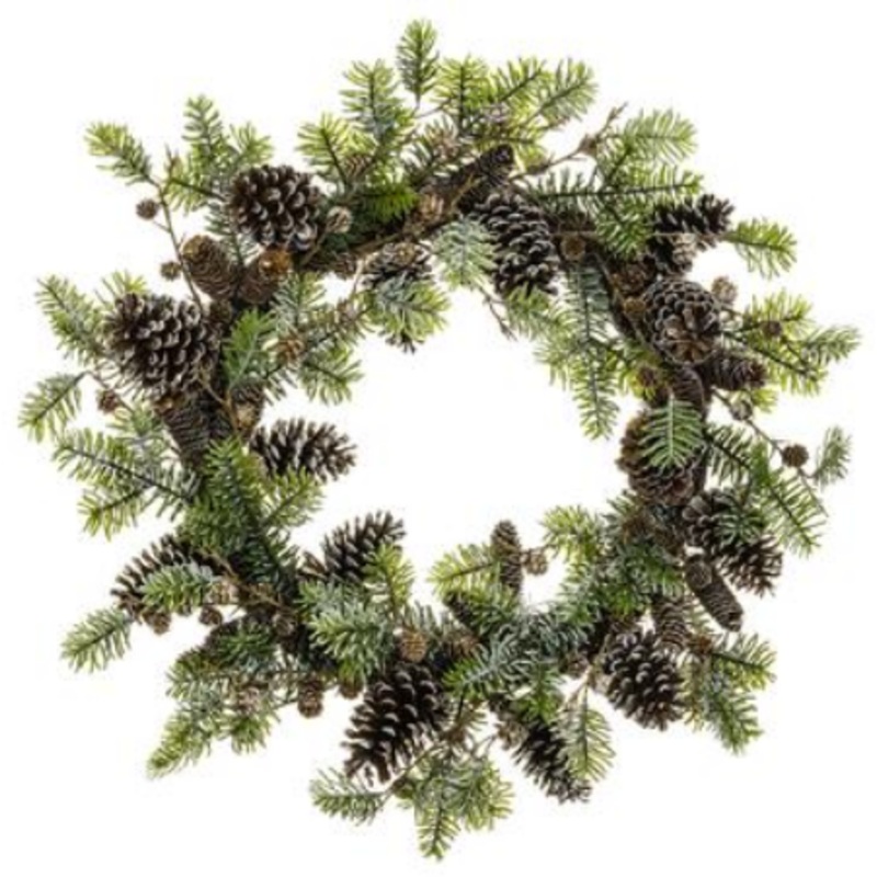 YWP131-GR/BR (27474) – Cone/Norway Spruce Wreath 28