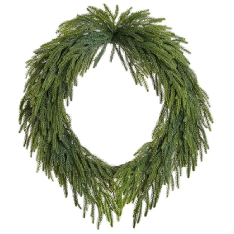 YWW433-GR (32238) – Soft Willow Pine Wreath Green 30