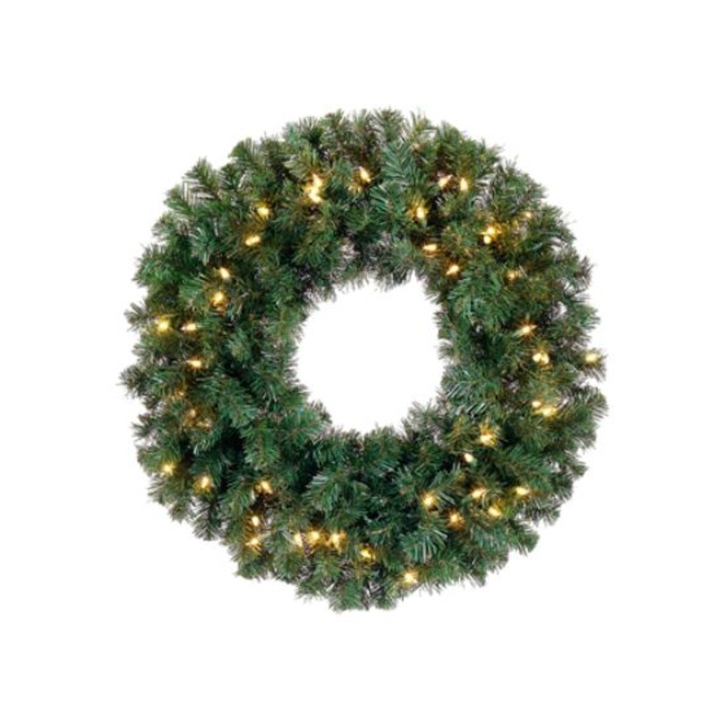 YWW824-GR (17118) – Deluxe Windsor Wreath 24 Lights