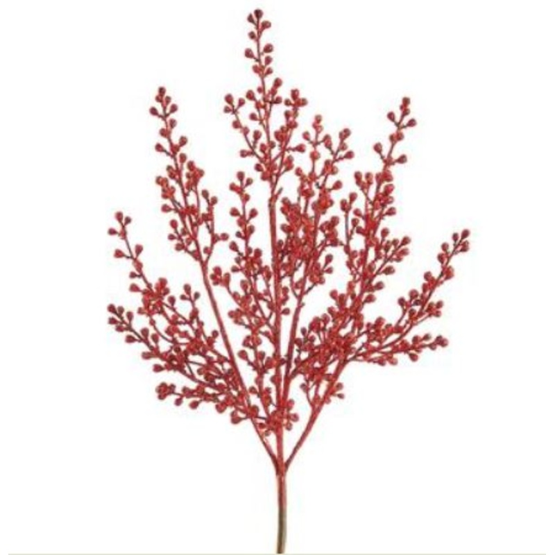 XAB278-RE (28423) – Glittered Berry Bush 18 Red