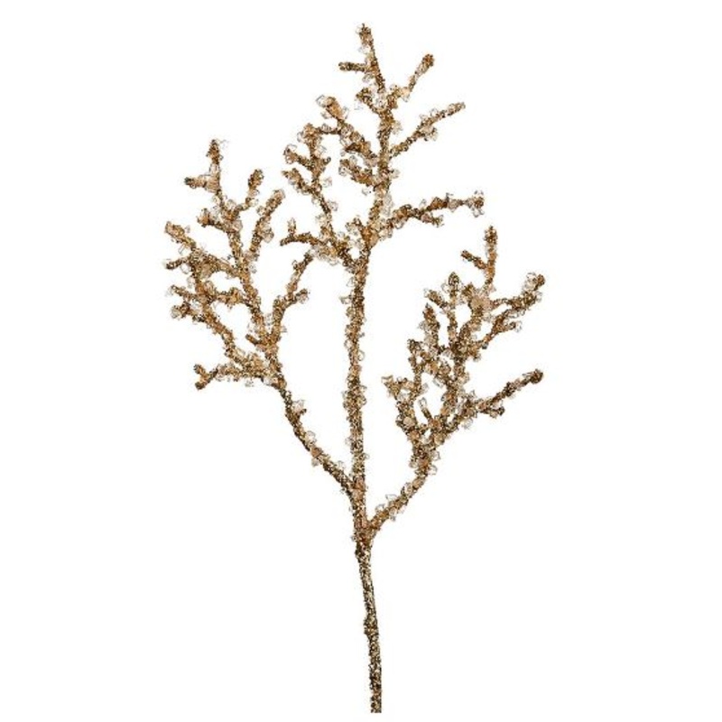 XAS058-GO (29284) – Iced Glitter Plastic Twig 18