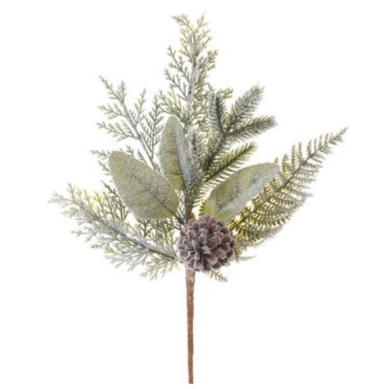 XDS508-WH/GR (30078) – Snowed Cone/Fern/Pine Spray 18