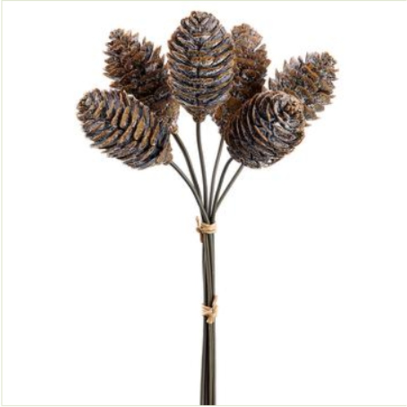 XAS712-WW (32049) – Plastic Pine Cone X6 Whitewashed 10