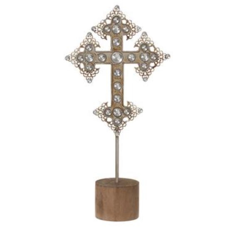 XAT716-AT/CW (30995) – Cross Table Top Gold/Clear 12