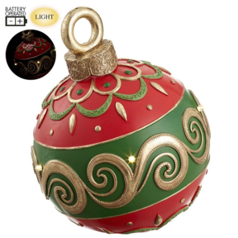 XAU545-RE/GR (4008) – Battery Operator Ornament Ball Red/Green 13.5