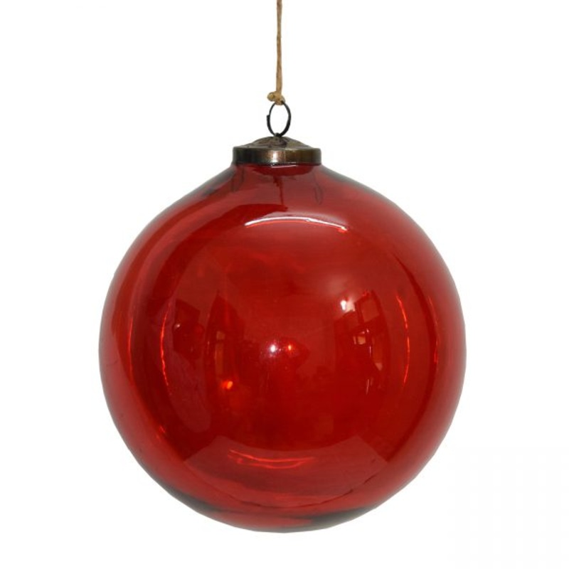 XB18SG001-RED (30158) – Glass Ball Ornament Red 4